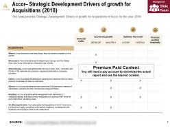 Accor Strategic Development Drivers Of Growth For Acquisitions 2018