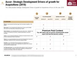 Accor strategic development drivers of growth for acquisitions 2018