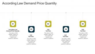 According Law Demand Price Quantity In Powerpoint And Google Slides Cpb