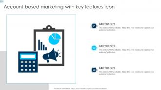 Account Based Marketing With Key Features Icon