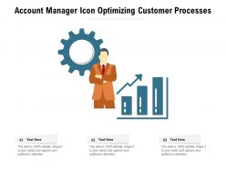 Account manager icon optimizing customer processes