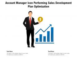 Account Manager Icon Performing Sales Development Plan Optimization