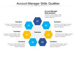 Account manager skills qualities ppt powerpoint presentation styles show cpb