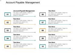 Account payable management ppt powerpoint presentation file example cpb