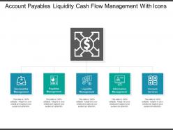 Account Payables Liquidity Cash Flow Management With Icons