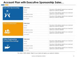 Account Plan Executive Sponsorship Sales Enablement Value Engineering Status