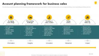Account Planning Framework For Business Sales