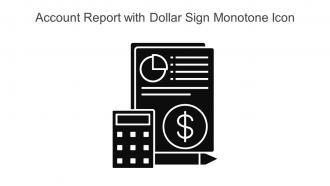Account Report With Dollar Sign Monotone Icon In Powerpoint Pptx Png And Editable Eps Format