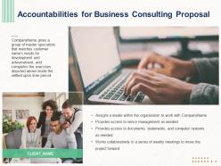 Accountabilities for business consulting proposal ppt powerpoint portfolio