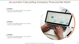 Accountant calculating company financial net worth