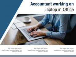 Accountant working on laptop in office