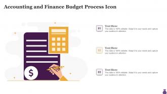 Accounting And Finance Budget Process Icon