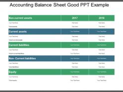 Accounting Balance Sheet Good Ppt Example