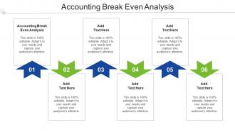 Accounting Break Even Analysis Ppt Powerpoint Presentation Model Graphics Cpb