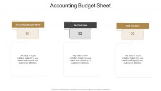 Accounting Budget Sheet In Powerpoint And Google Slides Cpb