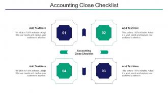 Accounting Close Checklist Ppt Powerpoint Presentation Portfolio Maker Cpb
