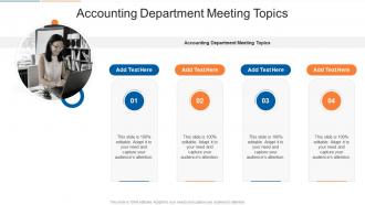 Accounting Department Meeting Topics In Powerpoint And Google Slides Cpb
