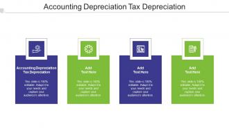 Accounting Depreciation Tax Depreciation Ppt Powerpoint Presentation Infographic Cpb