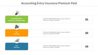 Accounting entry insurance premium paid ppt powerpoint presentation infographics cpb