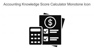 Accounting Knowledge Score Calculator Monotone Icon In Powerpoint Pptx Png And Editable Eps Format