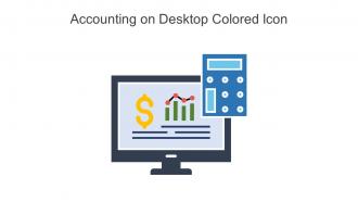 Accounting On Desktop Colored Icon In Powerpoint Pptx Png And Editable Eps Format
