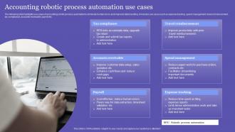 Accounting Robotic Process Automation Use Cases