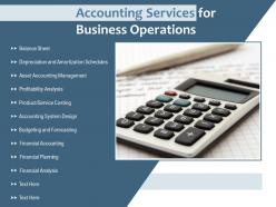 Accounting services for business operations