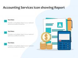 Accounting Services Icon Showing Report