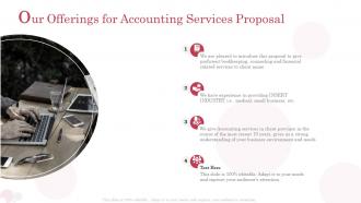 Accounting services proposal template our offerings for accounting services proposal