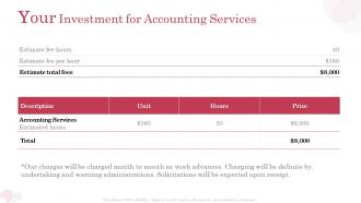 Accounting services proposal template your investment for accounting services