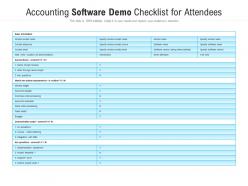 Accounting software demo checklist for attendees