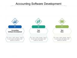 Accounting software development ppt powerpoint presentation show brochure cpb