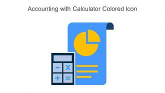 Accounting With Calculator Colored Icon In Powerpoint Pptx Png And Editable Eps Format