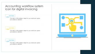 Accounting Workflow System Icon For Digital Invoicing