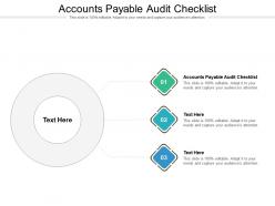 Accounts payable audit checklist ppt powerpoint presentation portfolio cpb