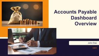 Accounts Payable Dashboard Overview PPT Mockup AT
