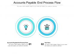 Accounts payable end process flow ppt powerpoint presentation infographics portfolio cpb