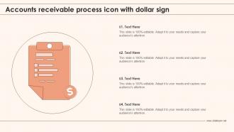 Accounts Receivable Process Icon With Dollar Sign