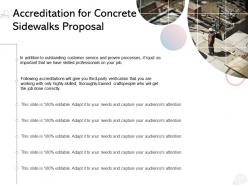 Accreditation for concrete sidewalks proposal ppt powerpoint presentation introduction