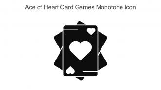 Ace Of Heart Card Games Monotone Icon In Powerpoint Pptx Png And Editable Eps Format