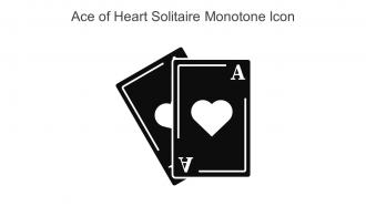 Ace Of Heart Solitaire Monotone Icon In Powerpoint Pptx Png And Editable Eps Format