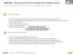 Acer inc business and future development strategy 2019