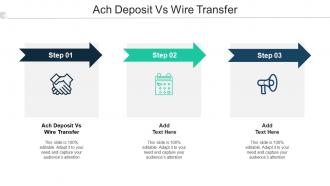 Ach Deposit Vs Wire Transfer Ppt Powerpoint Presentation Ideas Visual Aids Cpb