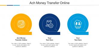 Ach Money Transfer Online Ppt Powerpoint Presentation Ideas Brochure Cpb