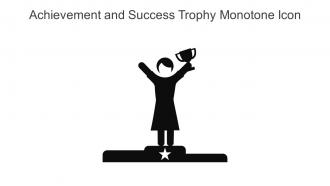 Achievement And Success Trophy Monotone Icon In Powerpoint Pptx Png And Editable Eps Format