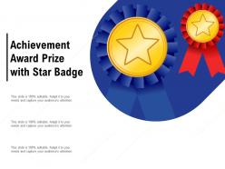 Achievement award prize with star badge