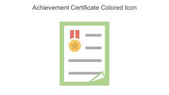 Achievement Certificate Colored Icon In Powerpoint Pptx Png And Editable Eps Format