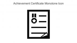 Achievement Certificate Monotone Icon In Powerpoint Pptx Png And Editable Eps Format