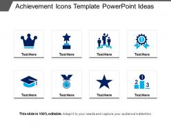 Achievement icons template powerpoint ideas