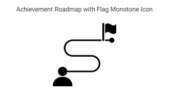 Achievement Roadmap With Flag Monotone Icon In Powerpoint Pptx Png And Editable Eps Format